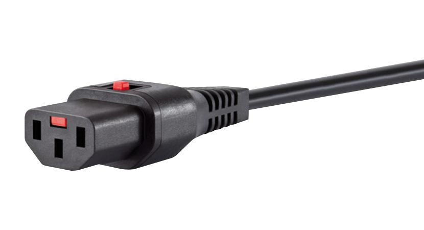 Schaffner Te Connectivity Il13-Eu1-H05-3100-100 Pwr Cord, R/a Cee 7/vii Plug-Iec C13, 1M