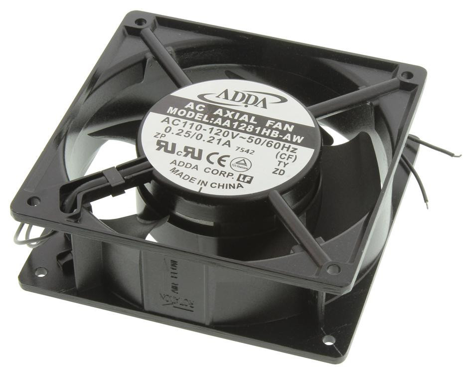 Adda Aa1281Hb-Aw Axial Fan, 120mm, 115Vac, 99Cfm, 47Dba