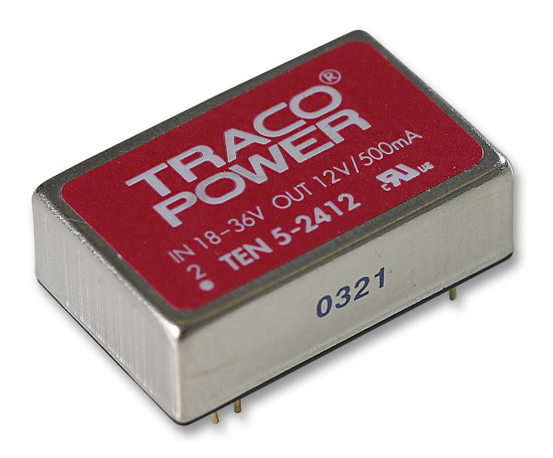 TRACO Power Ten 5-2412 Converter, Dc/dc, 5W, 12V