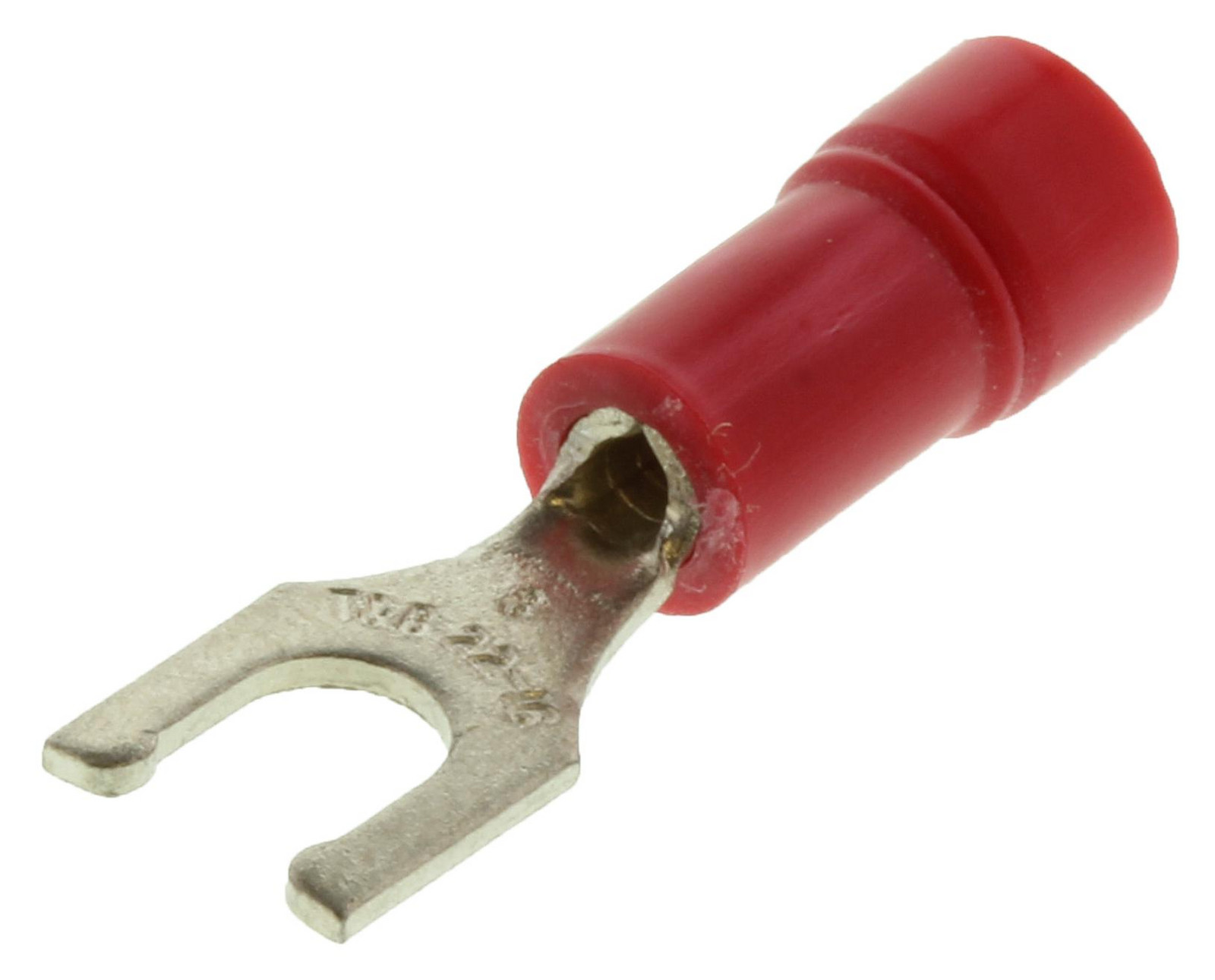 Abb Thomas & Betts 18Ra-8Fl Terminal, Spade/fork, #8, Crimp, Red