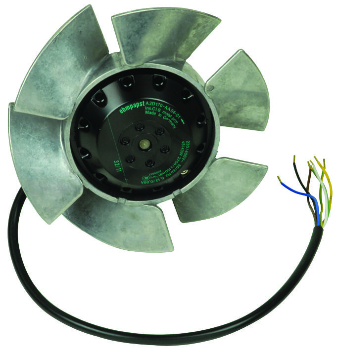 ebm-papst A2D170-Aa04-02 Axial Fan, 170mm, 400Vac, 314.8Cfm