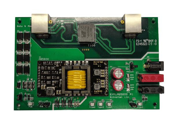 Silvertel Evalag5724-Lpb Eval Board, Poe+ Module, 24V, 24W