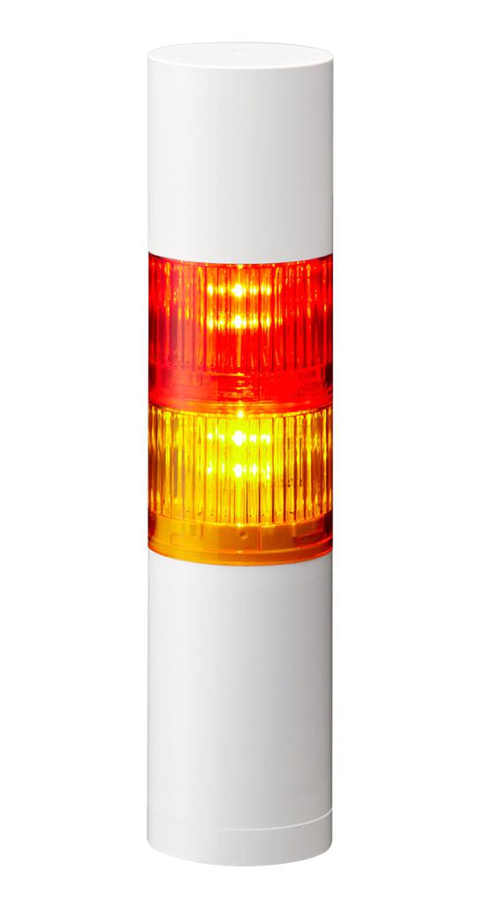 Patlite Lr5-202Wjbw-Ry Signal Tower, Amber, Red, 85Db, 24Vdc