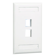 Panduit Nk2Fwhy Vertical Faceplate, 2 Module, White