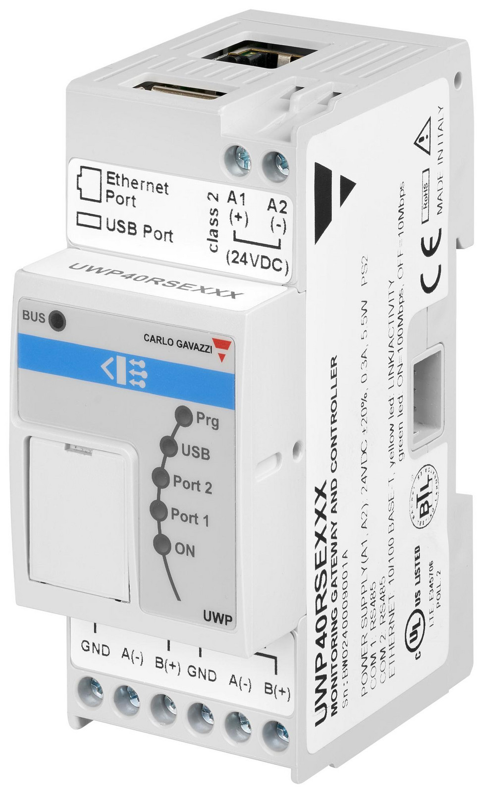 Carlo Gavazzi Uwp40RsexxxÃ¢Â ÃÂ ÃÂ ÃÂ ÃÂ ÃÂ ÃÂ ÃÂ ÃÂ  Monitoring Gateway/controller, Din Rail