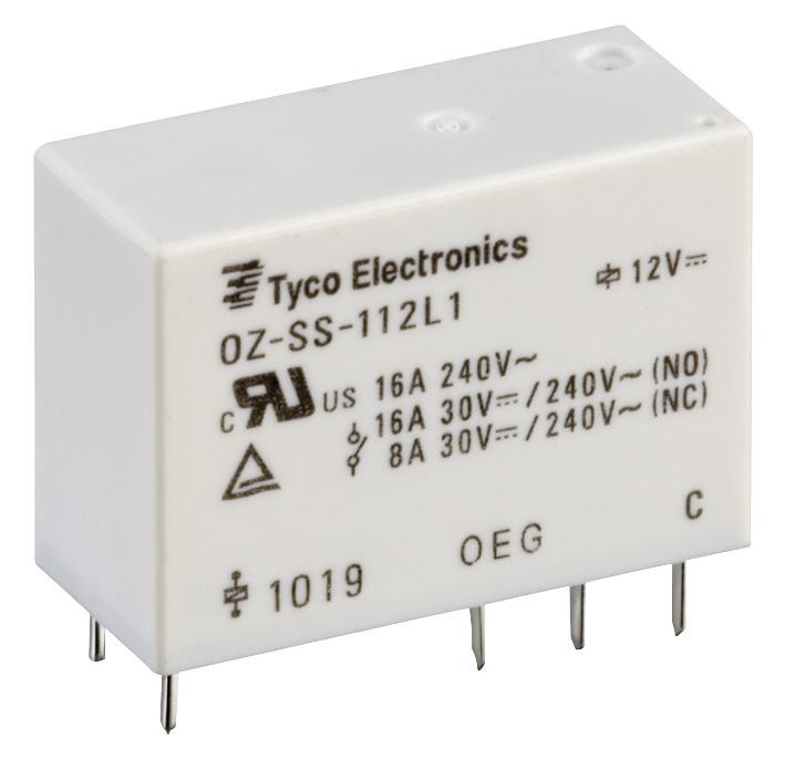 Oeg / Te Connectivity 1649399-6 Power Pcb Relay, Spdt, 16A, 240V, 30Vdc