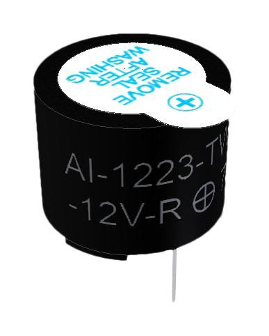 Pui Audio Ai-1223-Twt-12V-R Audio Indicator, Cont, 85Dba, 2.3Khz