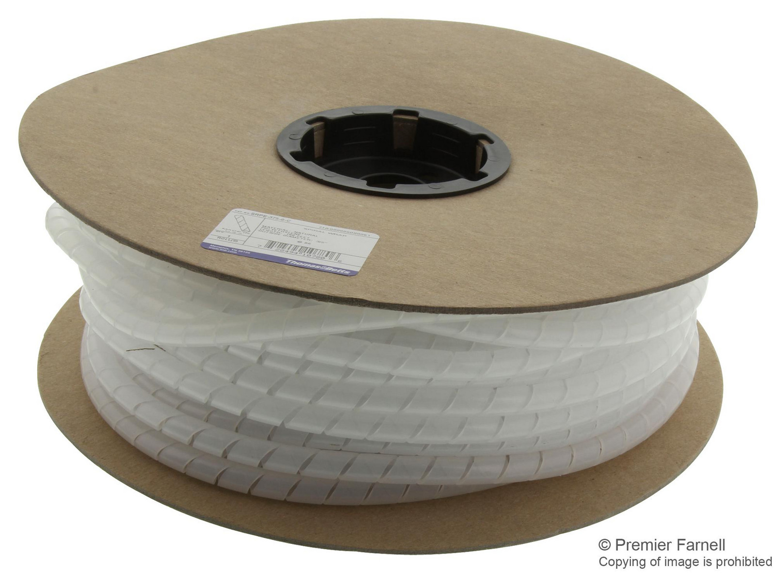 Abb Thomas & Betts Srpe-375-9-C Spiral Wrap, Pe, Natural, 0.375In Od, 100Ft