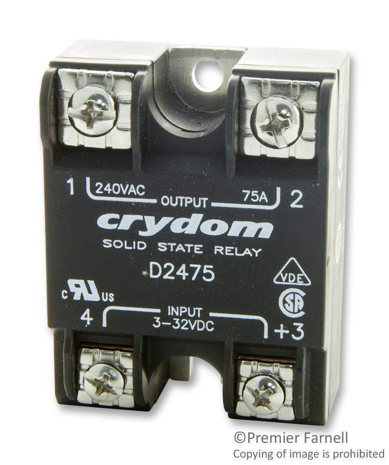 Sensata/crydom D2475 Ssr, 75A, 240Vac