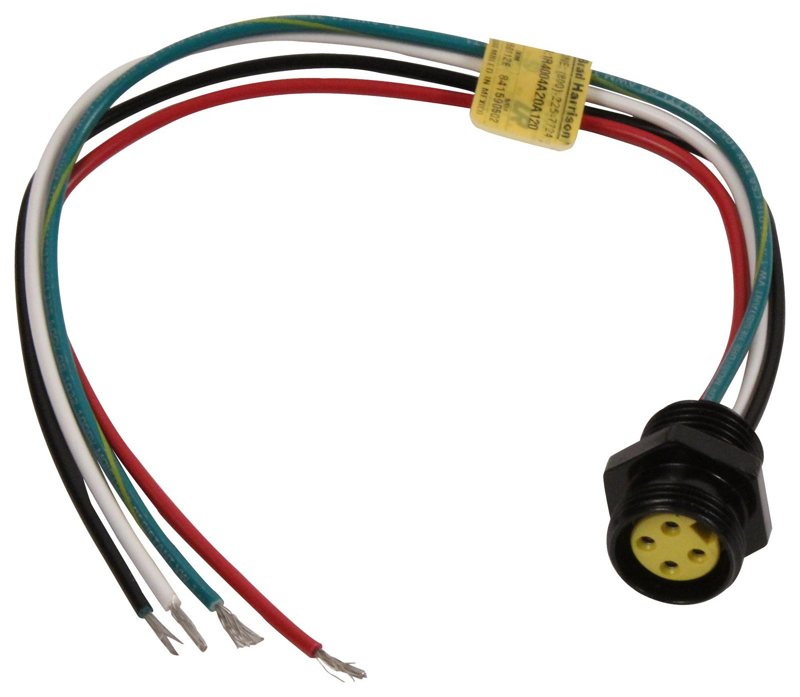 Molex 1300130314 Mini-Change Cord, 7/8-16 Soc Contacts 4 Position Receptacle