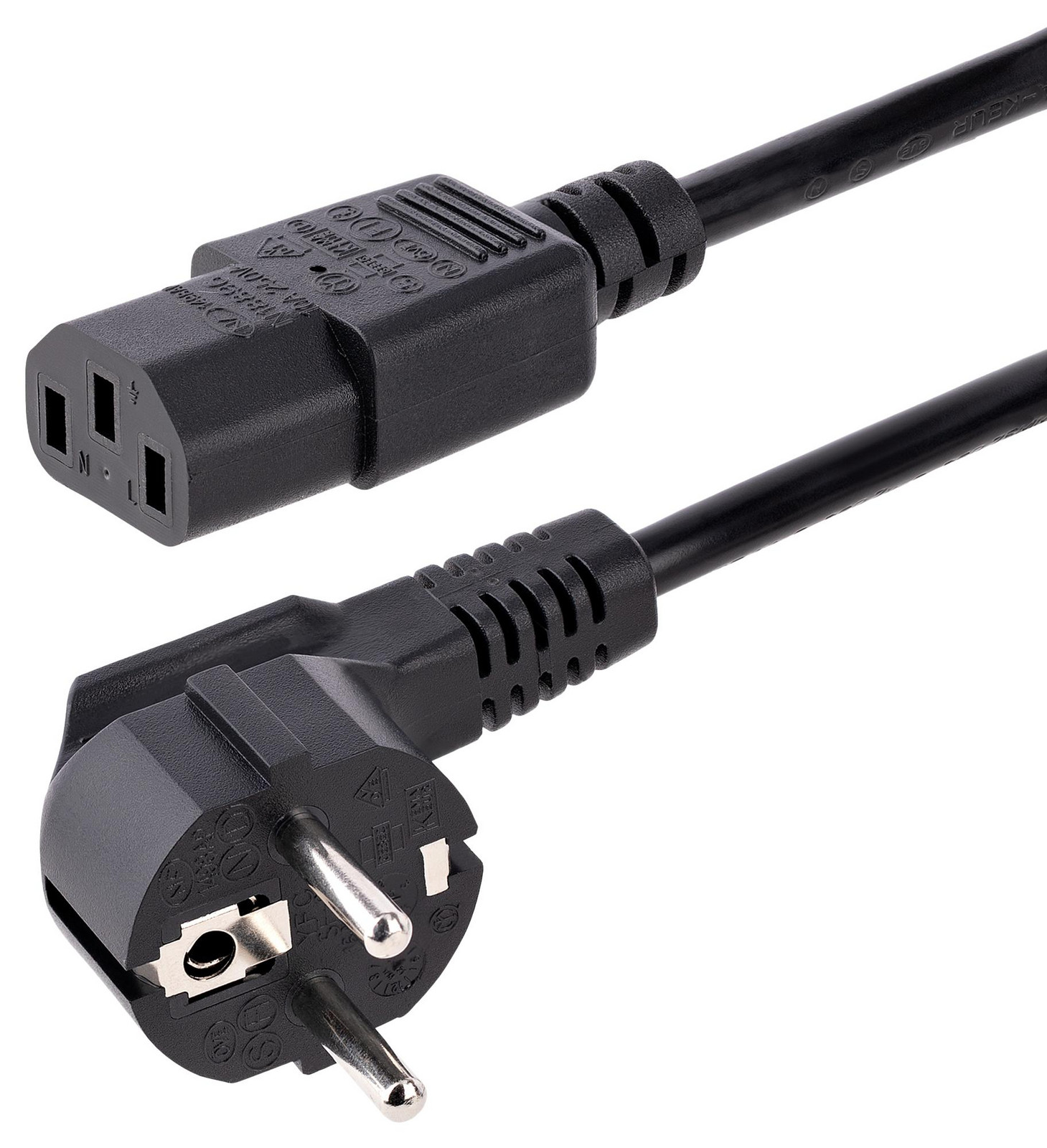 Startech 713E-3M-Power-Cord Power Cord, R/a Cee 7/7 Plug-Iec C13, 3M