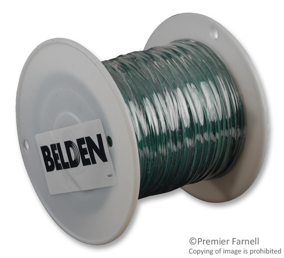 Belden 83005 005100 Hook Up Wire, 100Ft, 22Awg Copper, Green