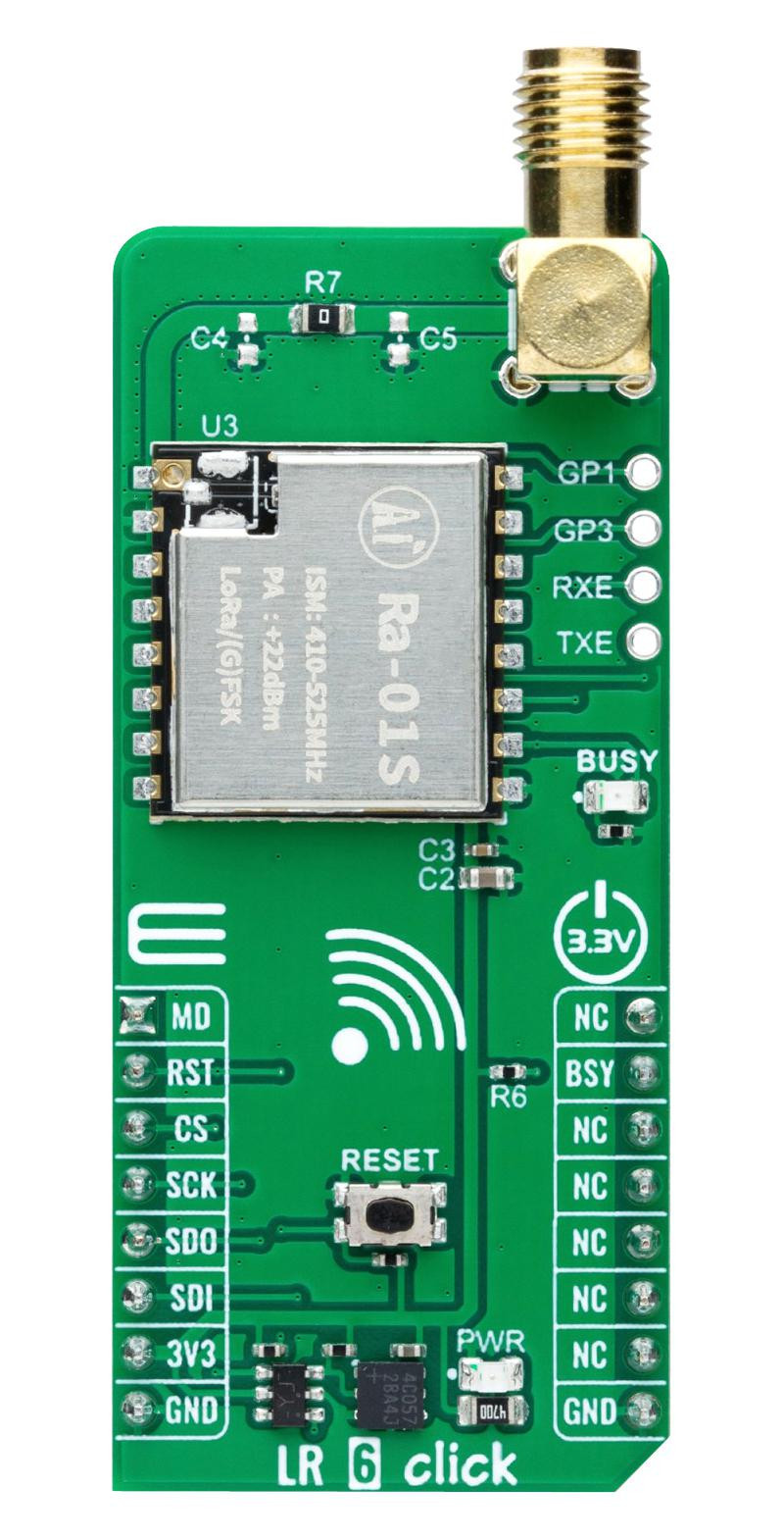 MikroElektronika Mikroe-6112 Add-On Board, Wireless Rf Module, 3.3V