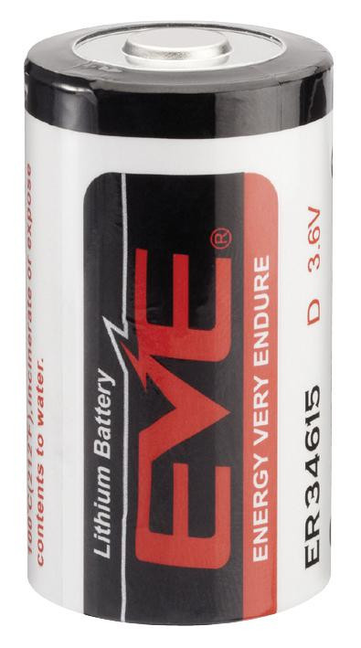 Eve Er34615 Battery, Lithium, 3.6V, D