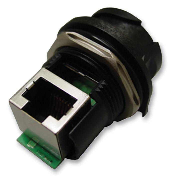 Amphenol SoCapacitorex Rjf Rb 71Ra In-Line Adapter, Rj45 8P Jack-Jack