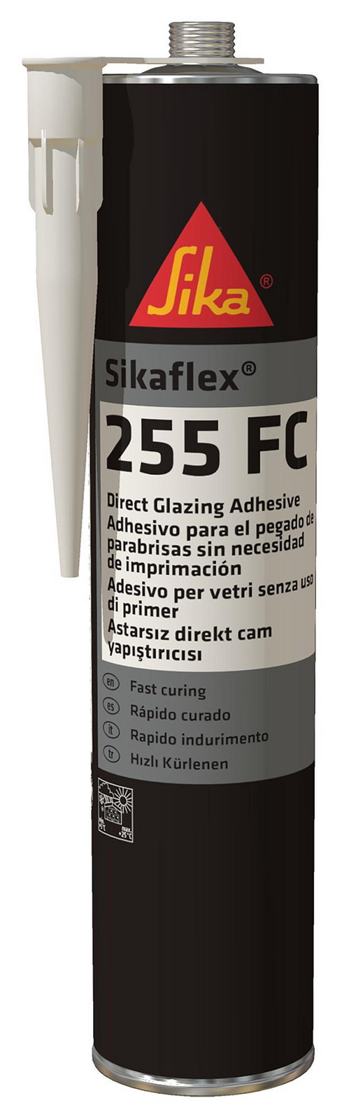 Sika 255Fc Black Adhesive, Polyurethane, Blk, Crt, 300Ml