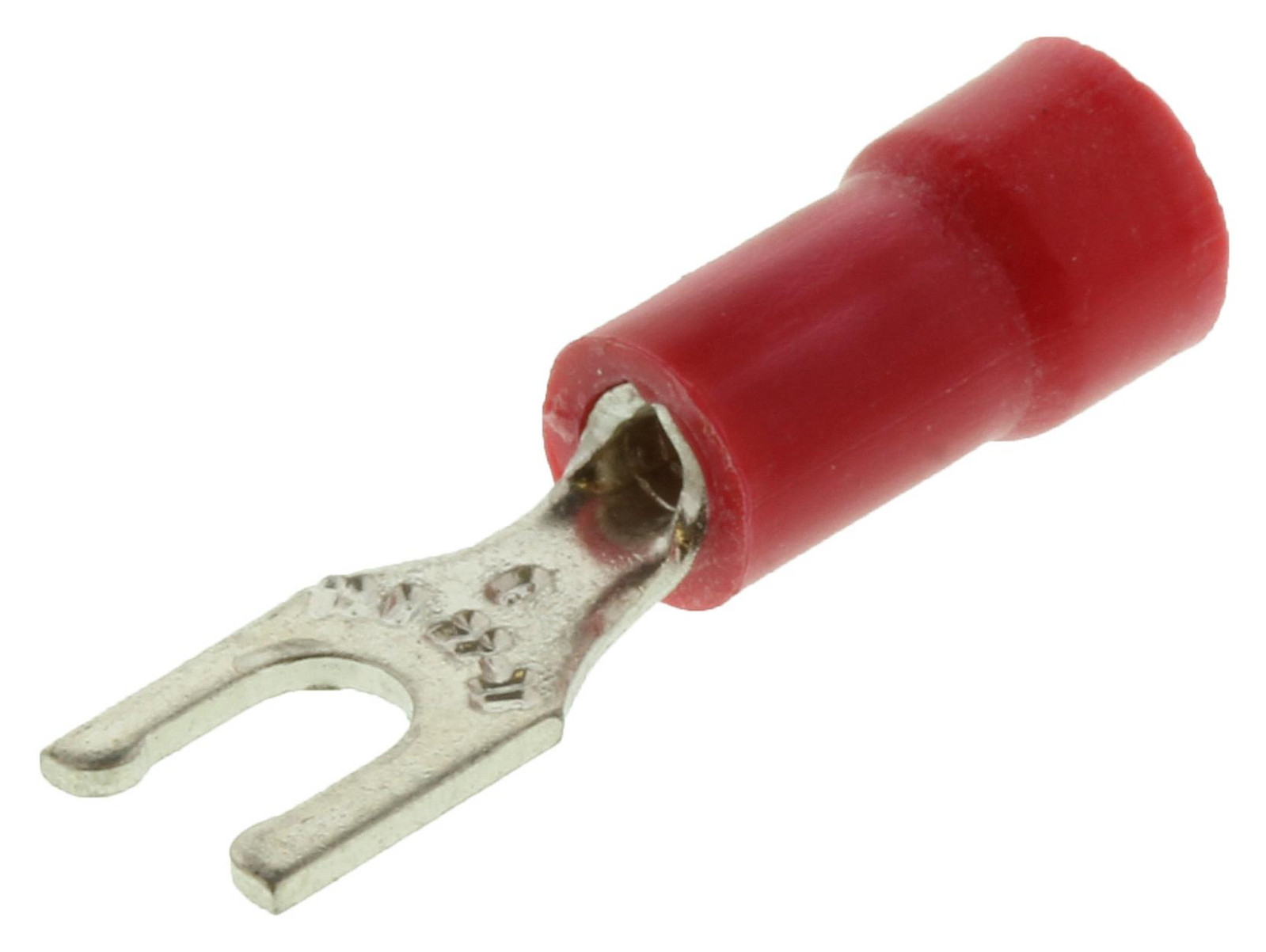 Abb Thomas & Betts 18Ra-6Fl Terminal, Spade/fork, #6, Crimp, Red