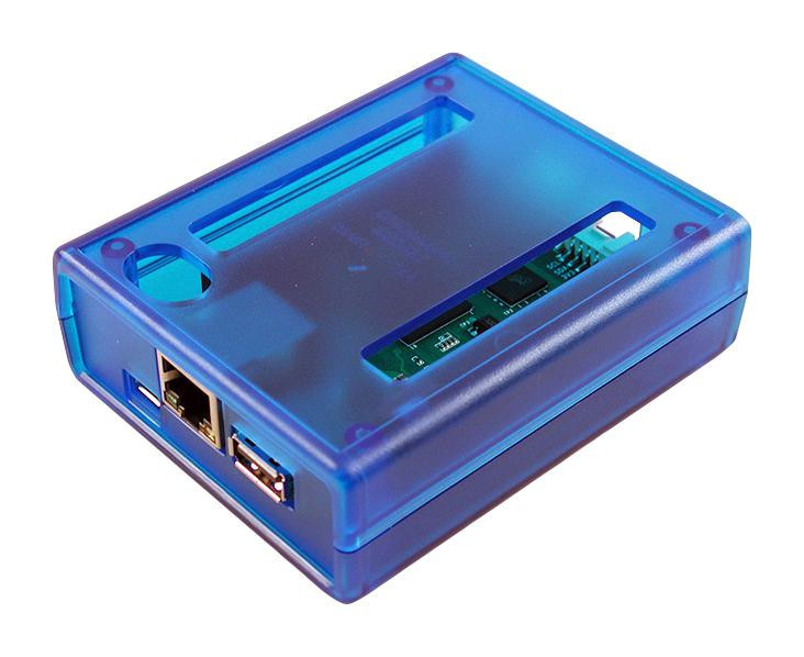 Hammond 1593Hambogrtbu Enclosure, Trans Blue, Abs Plastic