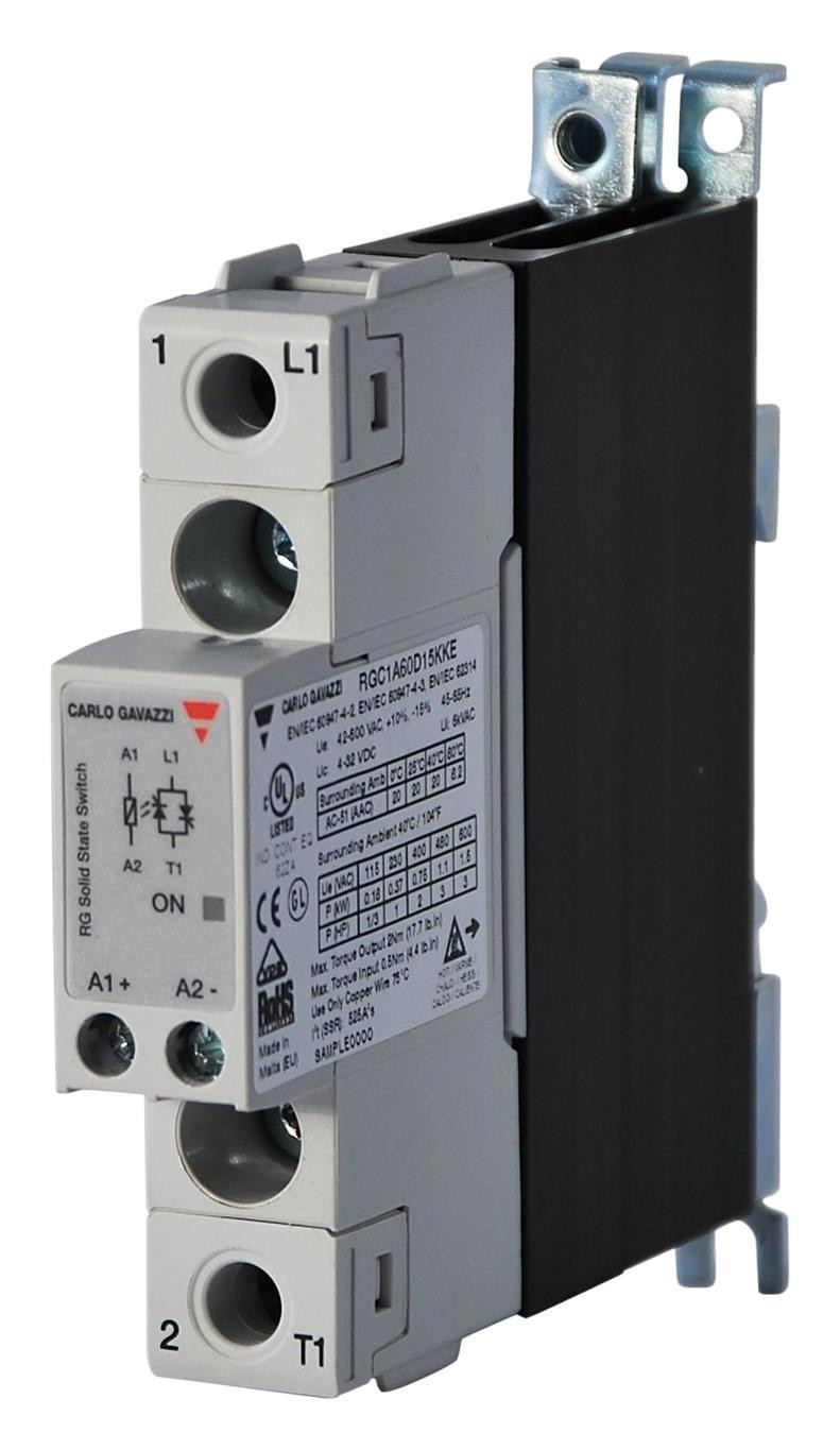 Carlo Gavazzi Rgc1A60D15Kke Solid State Contactor, 20A, 4 To 32Vdc