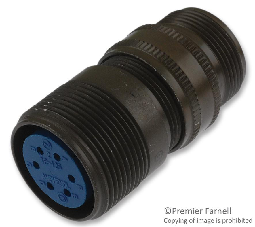 Amphenol Industrial 97-3101A-18-12S Circular Connector Receptacle, Size 18, 6 Position, Cable