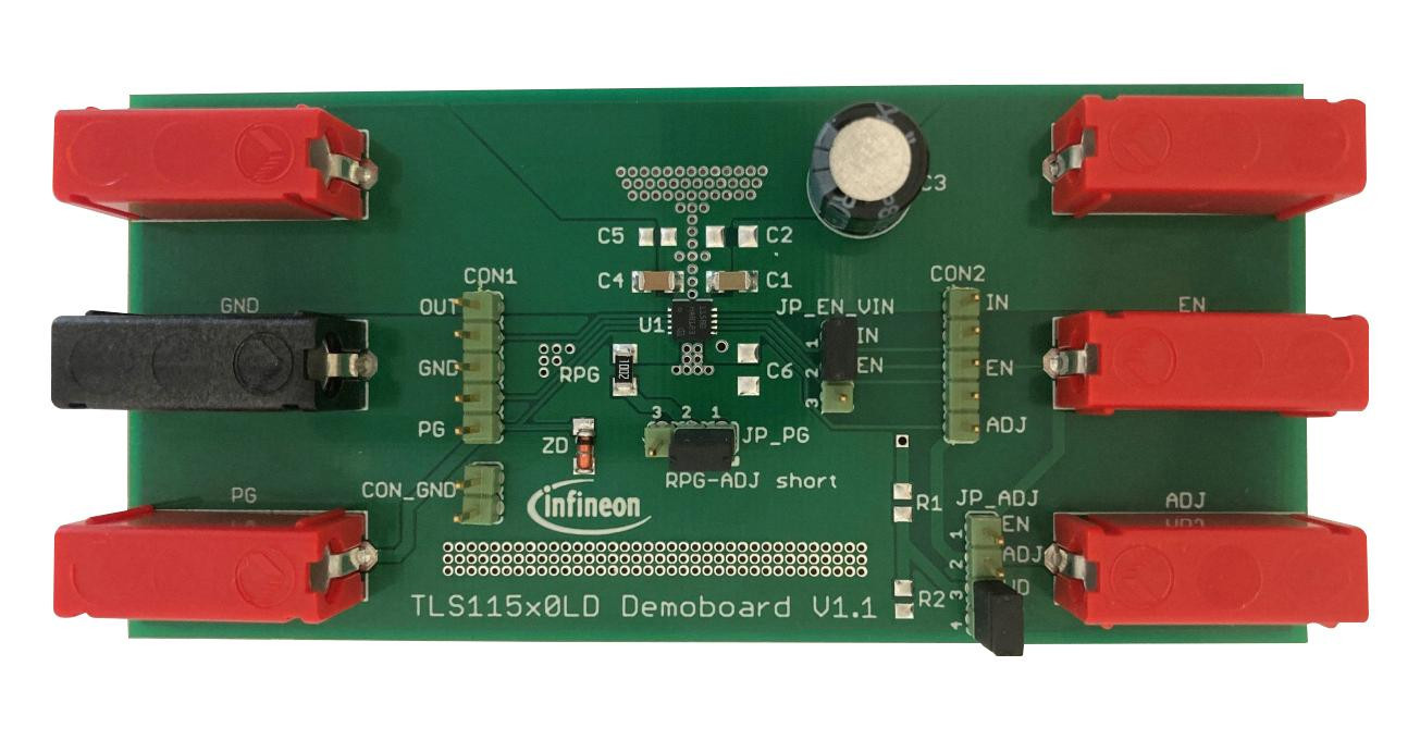 Infineon Tls115B0Lddemoboardtobo1 Demo Brd, 0.15A, Low Dropout Linear Reg