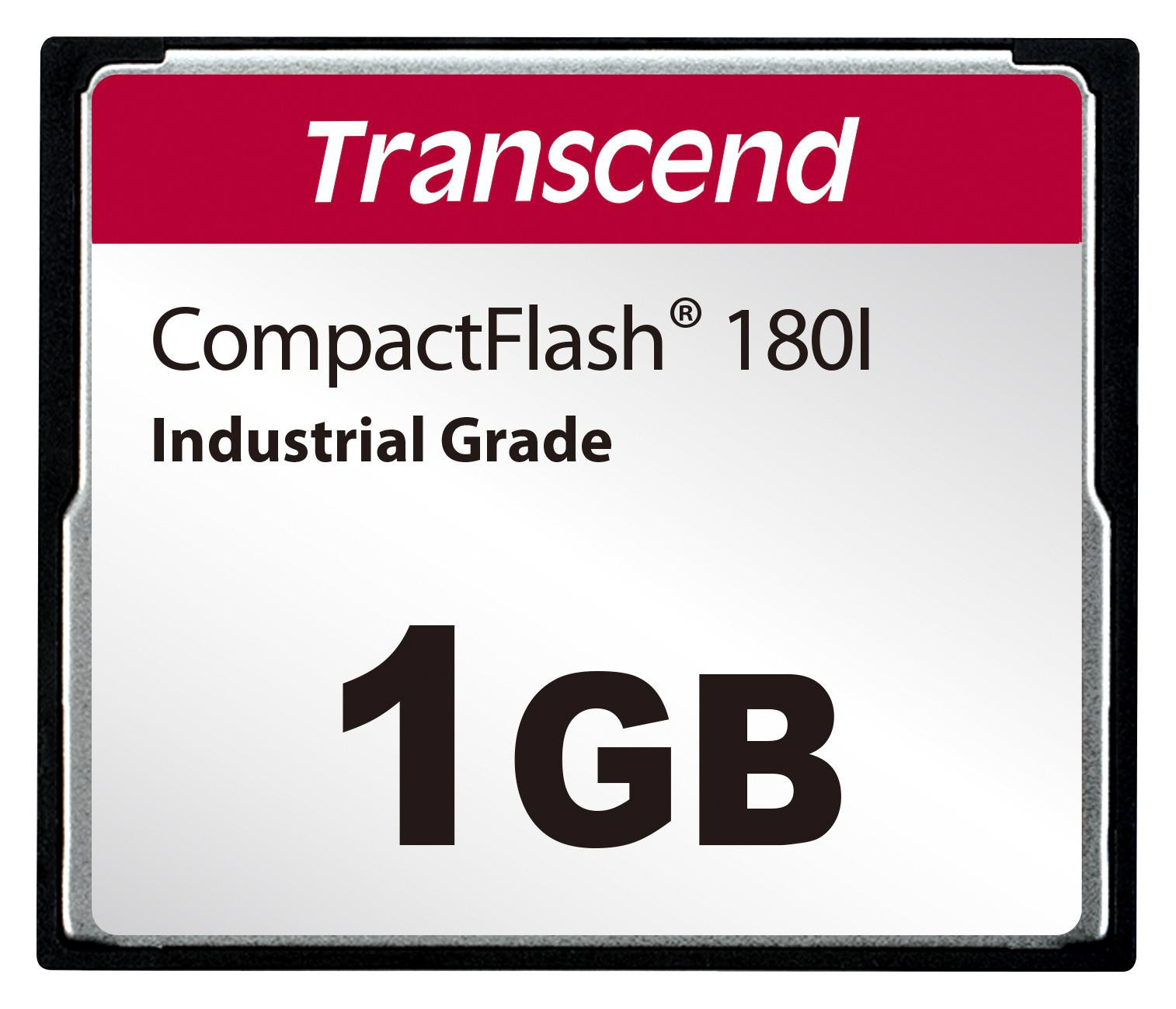 Transcend Ts1Gcf180I Compact Flash Card, 1Gb, Mlc Nand, Slc