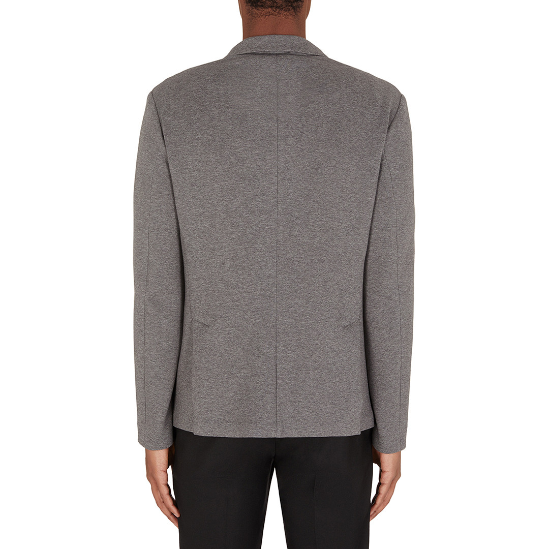 Grey Cotton Blend Blazer