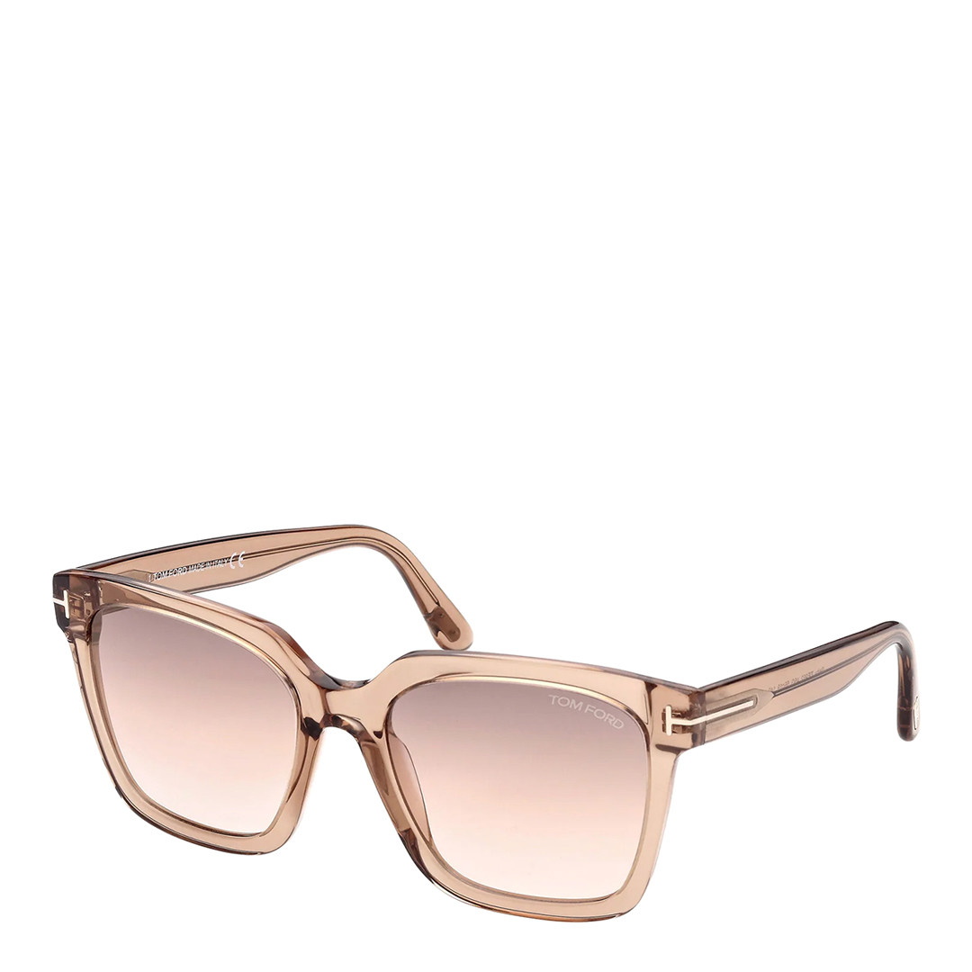 Shiny Brown Tom Ford Selby Sunglasses 55mm