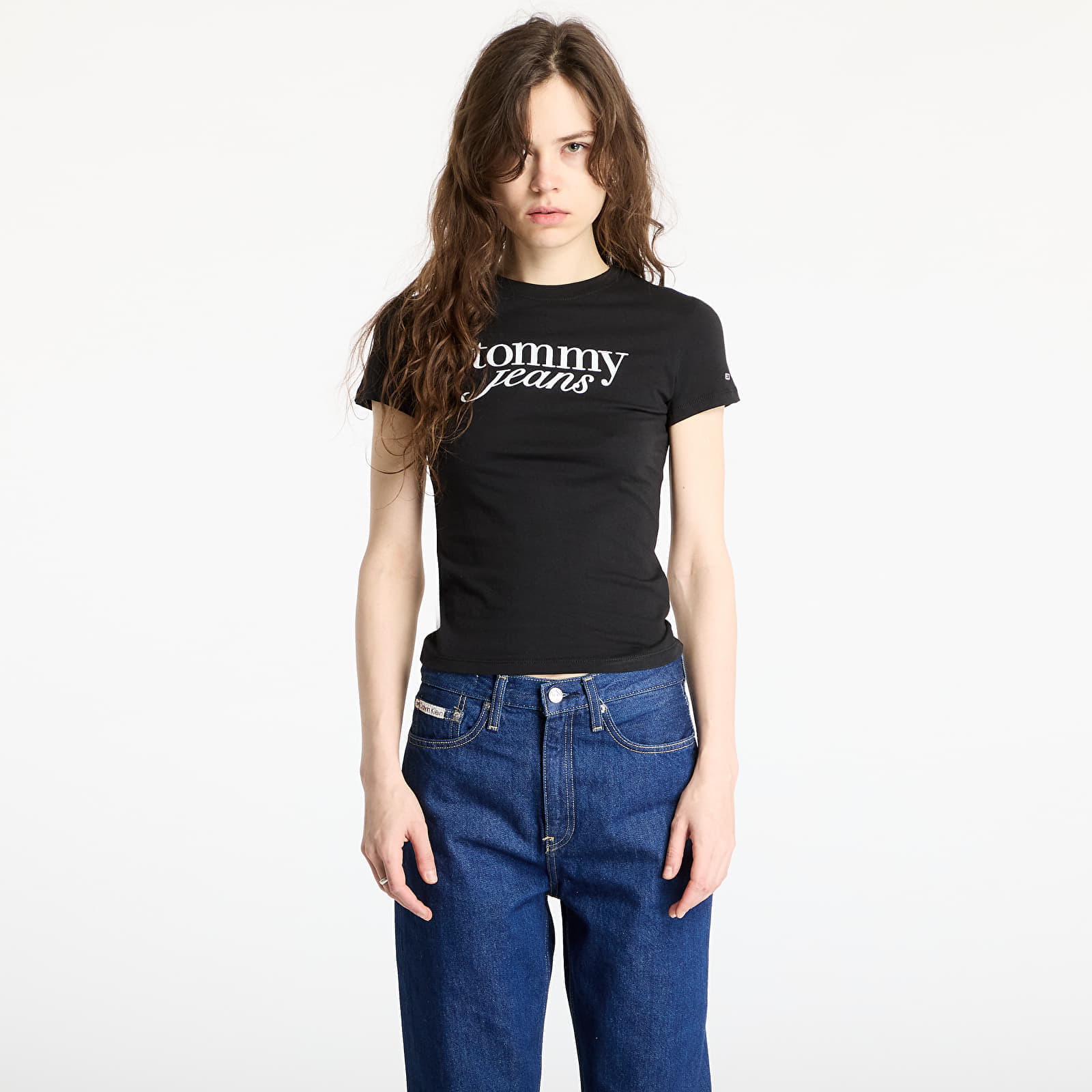 T-shirt Tommy Jeans Slim Essential Tee Black S