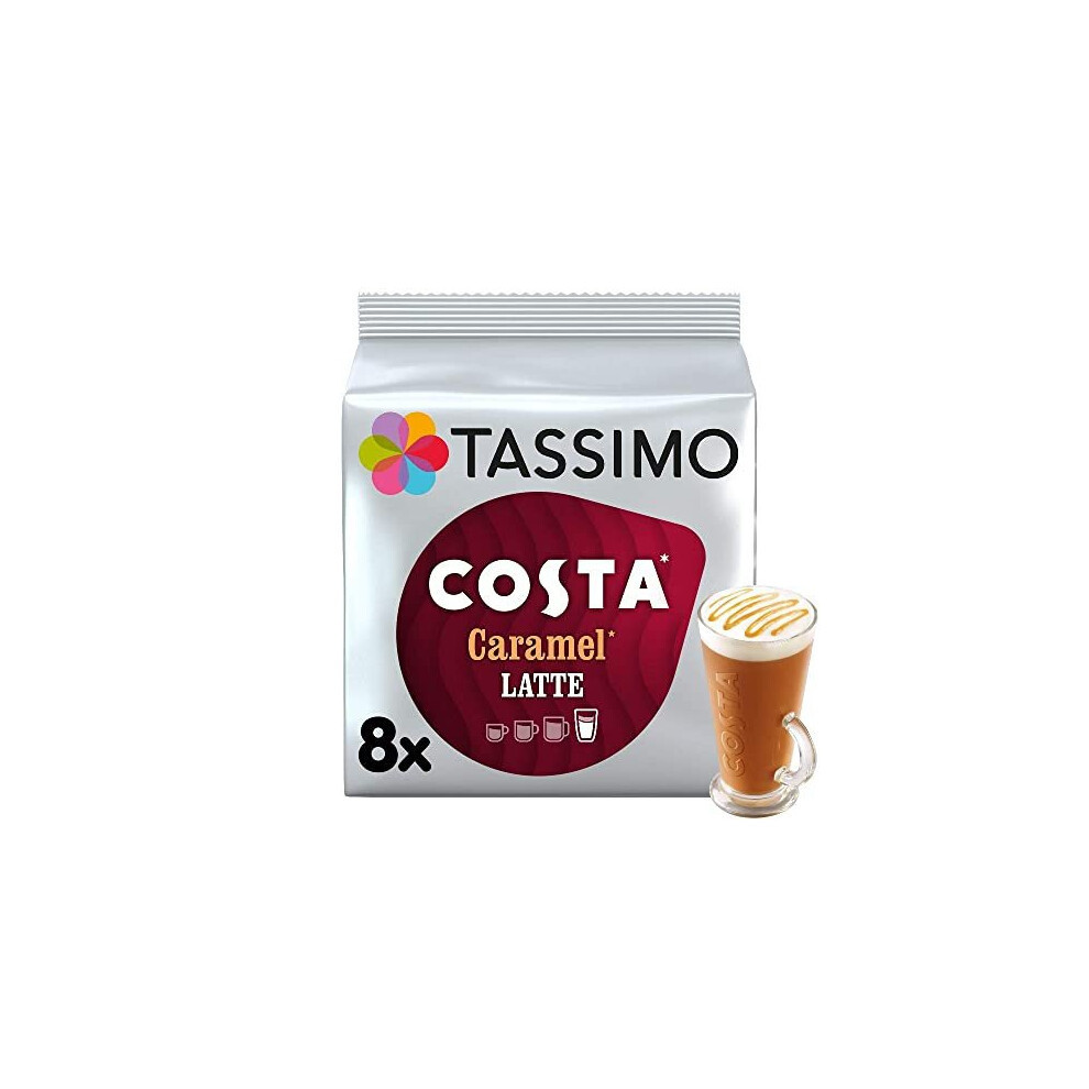 Tassimo Costa Caramel Latte Coffee Pods (Pack of 5, Total 80 discs, 40 servings)