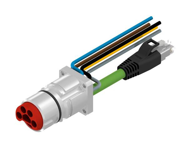 Amphenol Conec 58-22011 Cbl Assy, 9P Cir Rcpt-Rj45 Plug, 1M