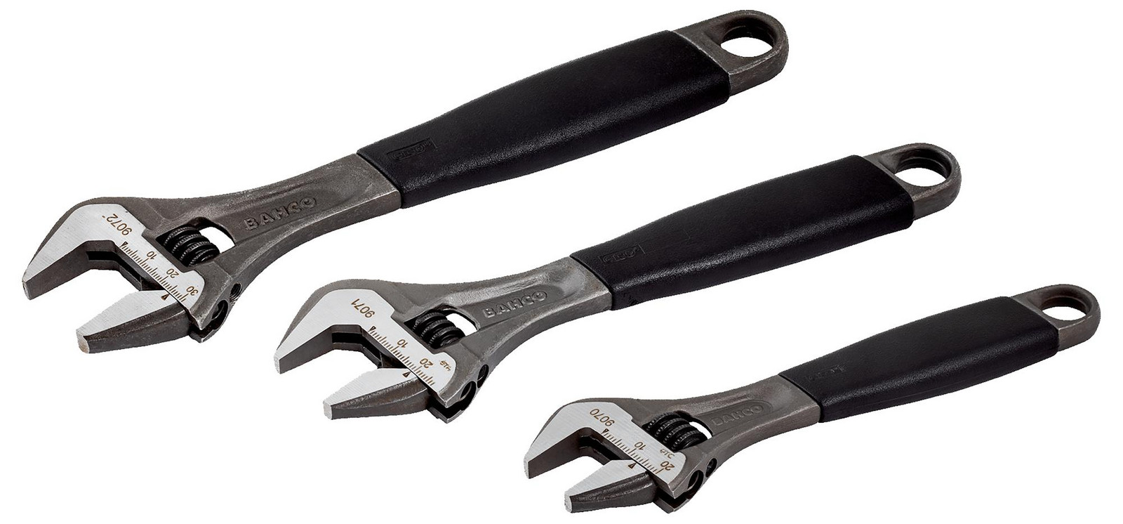 Bahco Adjust 3-90 Central Nut Adjustable Wrench Set, 3Pc