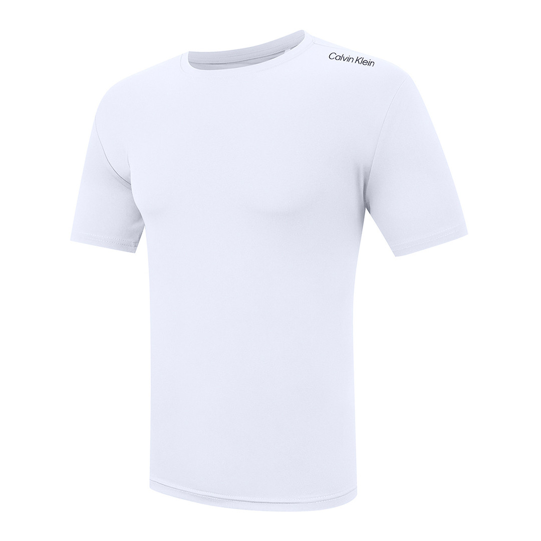 White Calvin Klein Crew Neck Tech T-Shirt