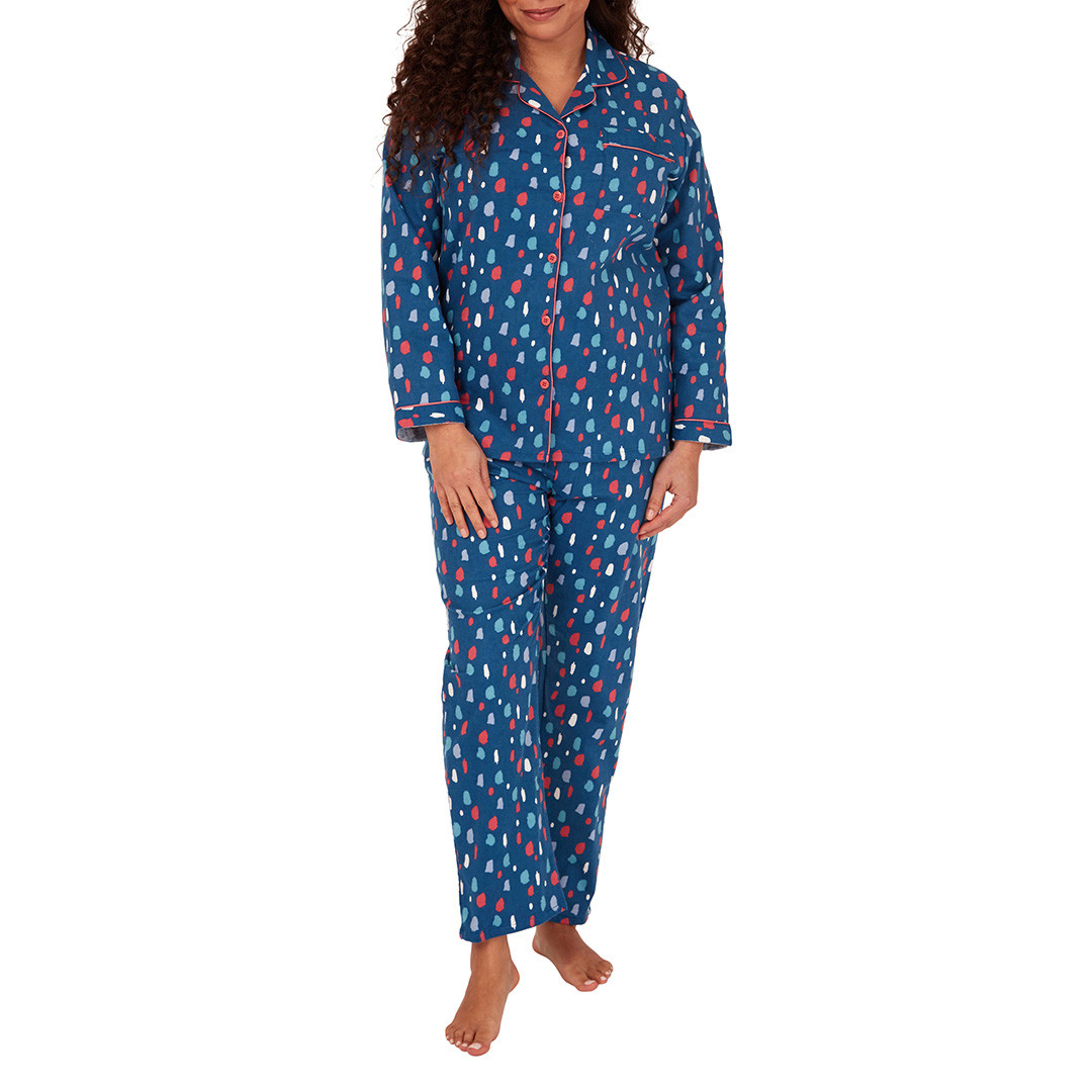 Ocean Blue Splat Design Cotton Pyjamas