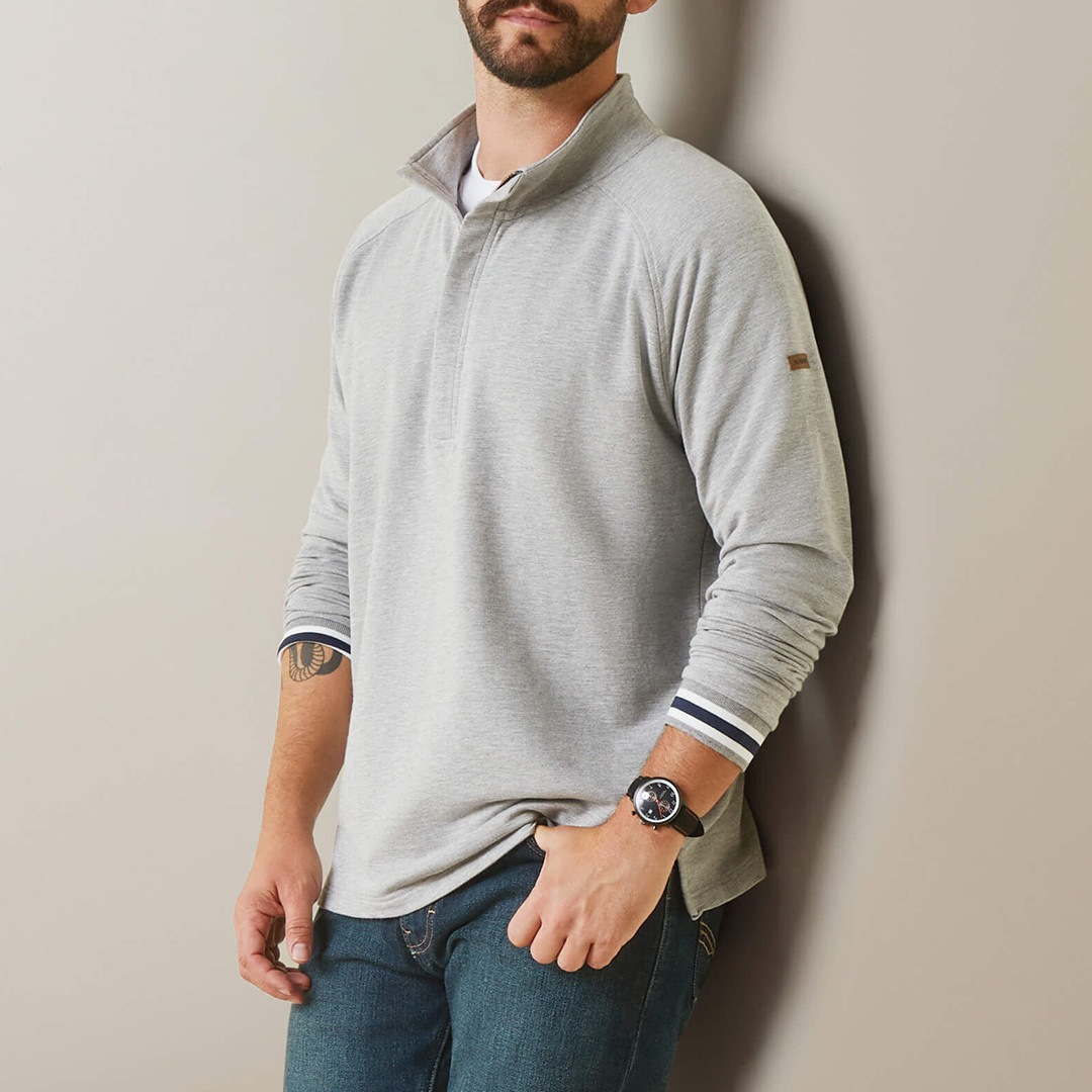 Men's Grey Portola Zip Sweatshirt