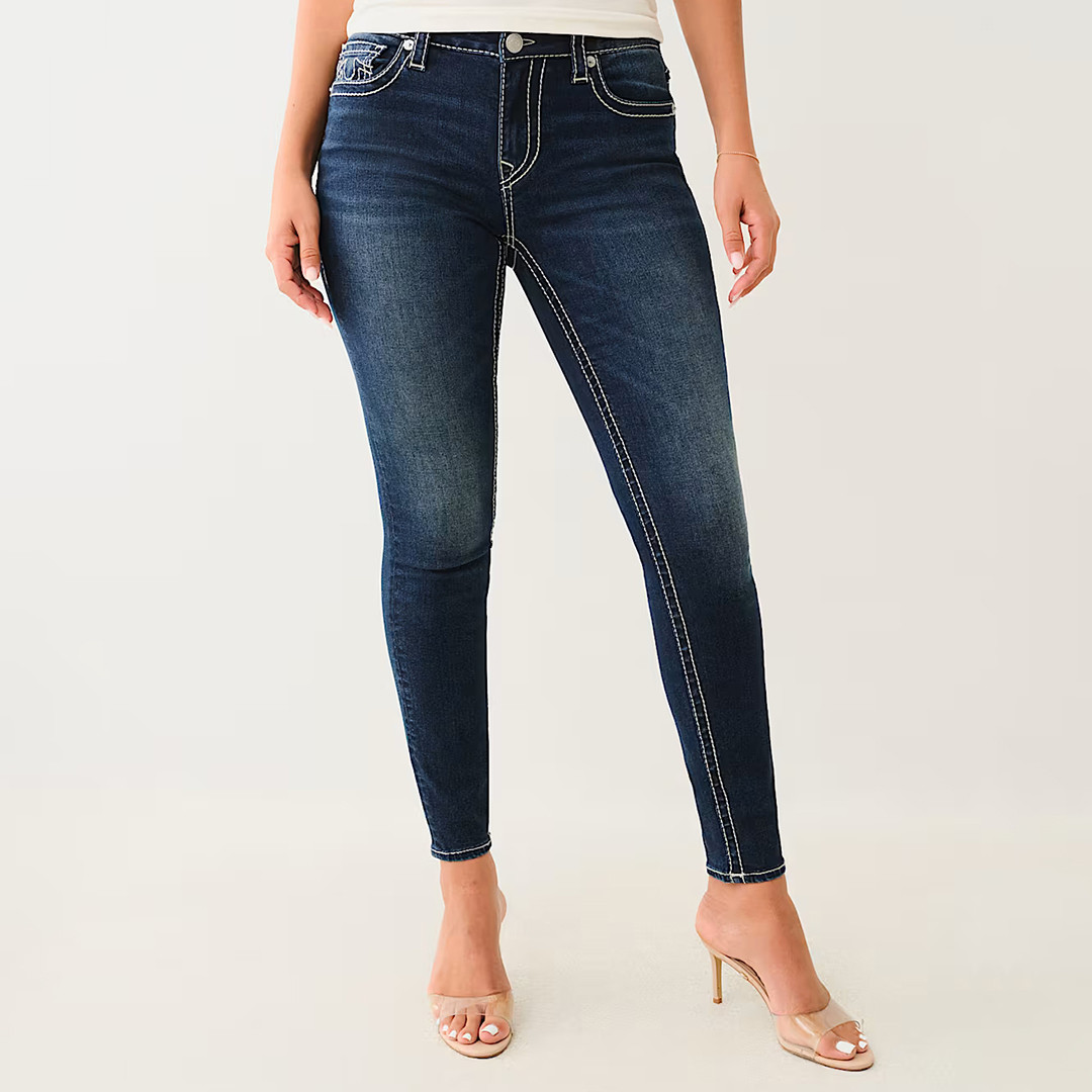 Dark Blue Jennie Big T Mid Rise Skinny Jean