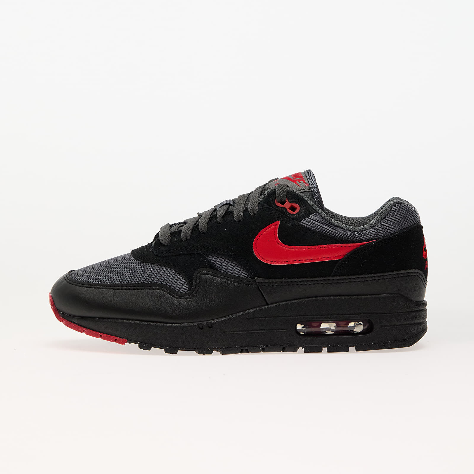 Sneakers Nike Air Max 1 Essential Black/ University Red-Iron Grey UK 5.5