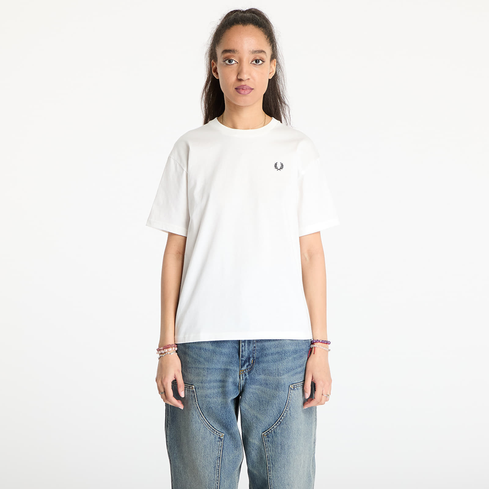 T-shirt FRED PERRY Crew Neck T-Shirt Snow White 38