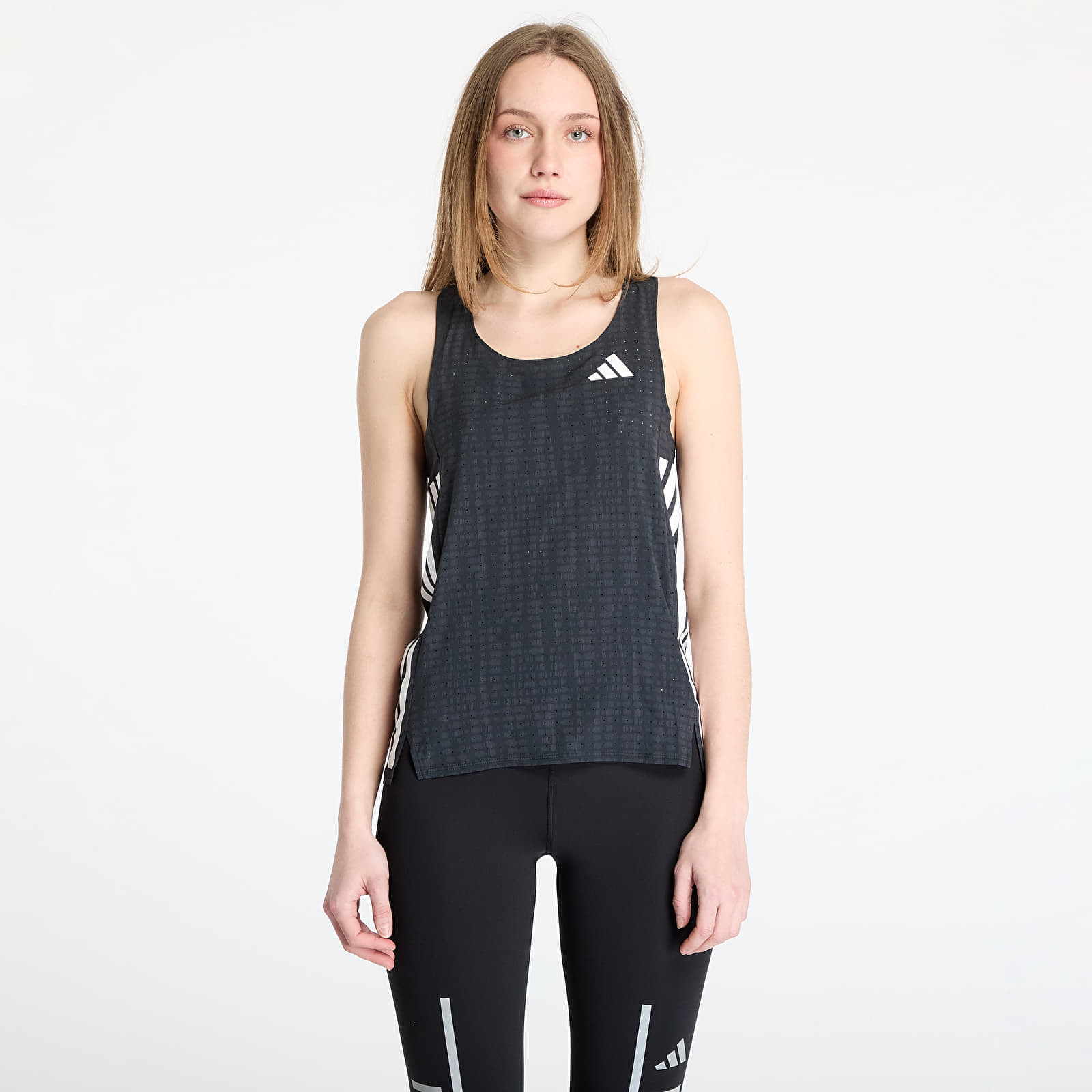 Tank top adidas Adizero Running Singlet Top Dark Grey/ Carbon/ Black M