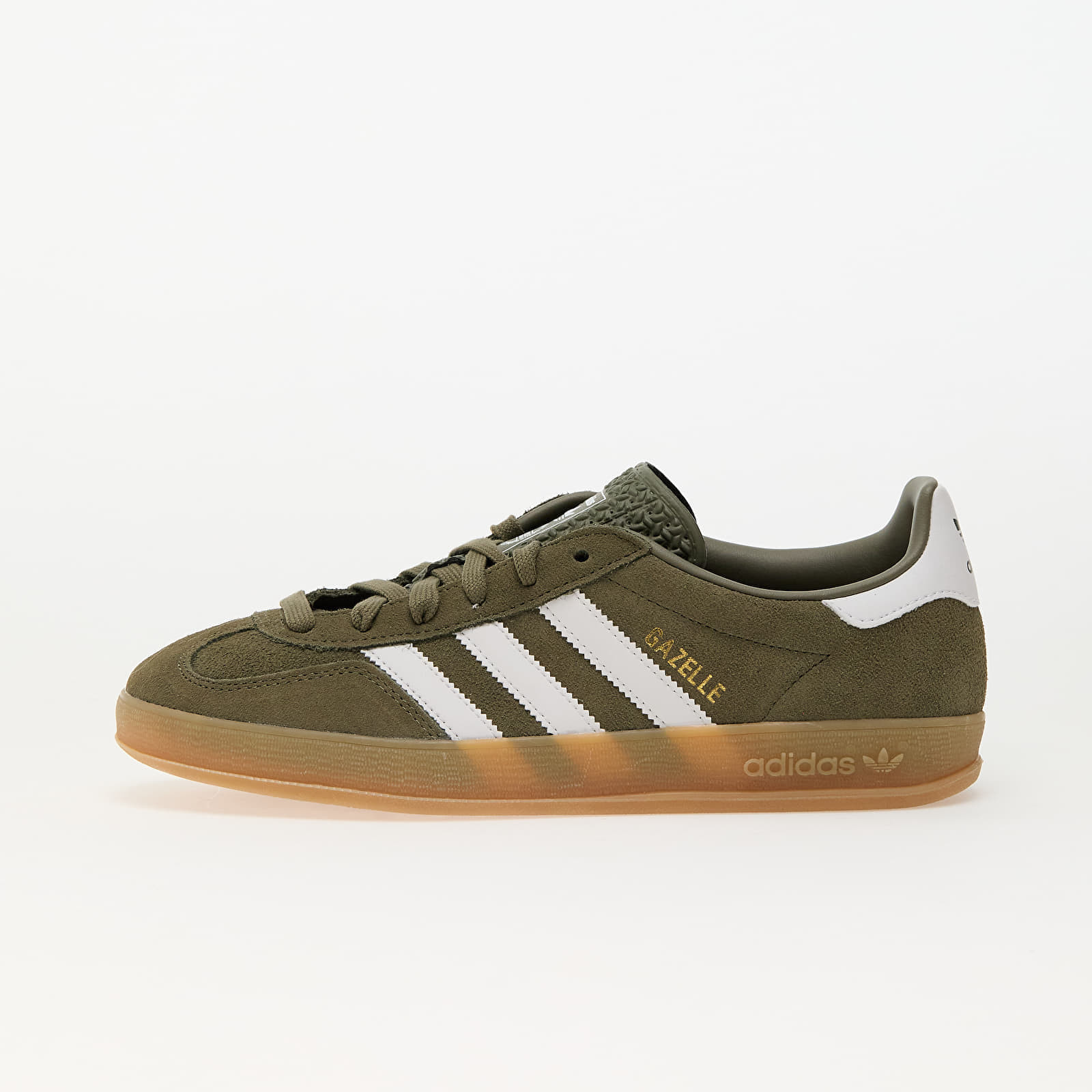 Sneakers adidas Gazelle Indoor Olive Strata/ Ftw White/ Gold Metallic UK 3.5