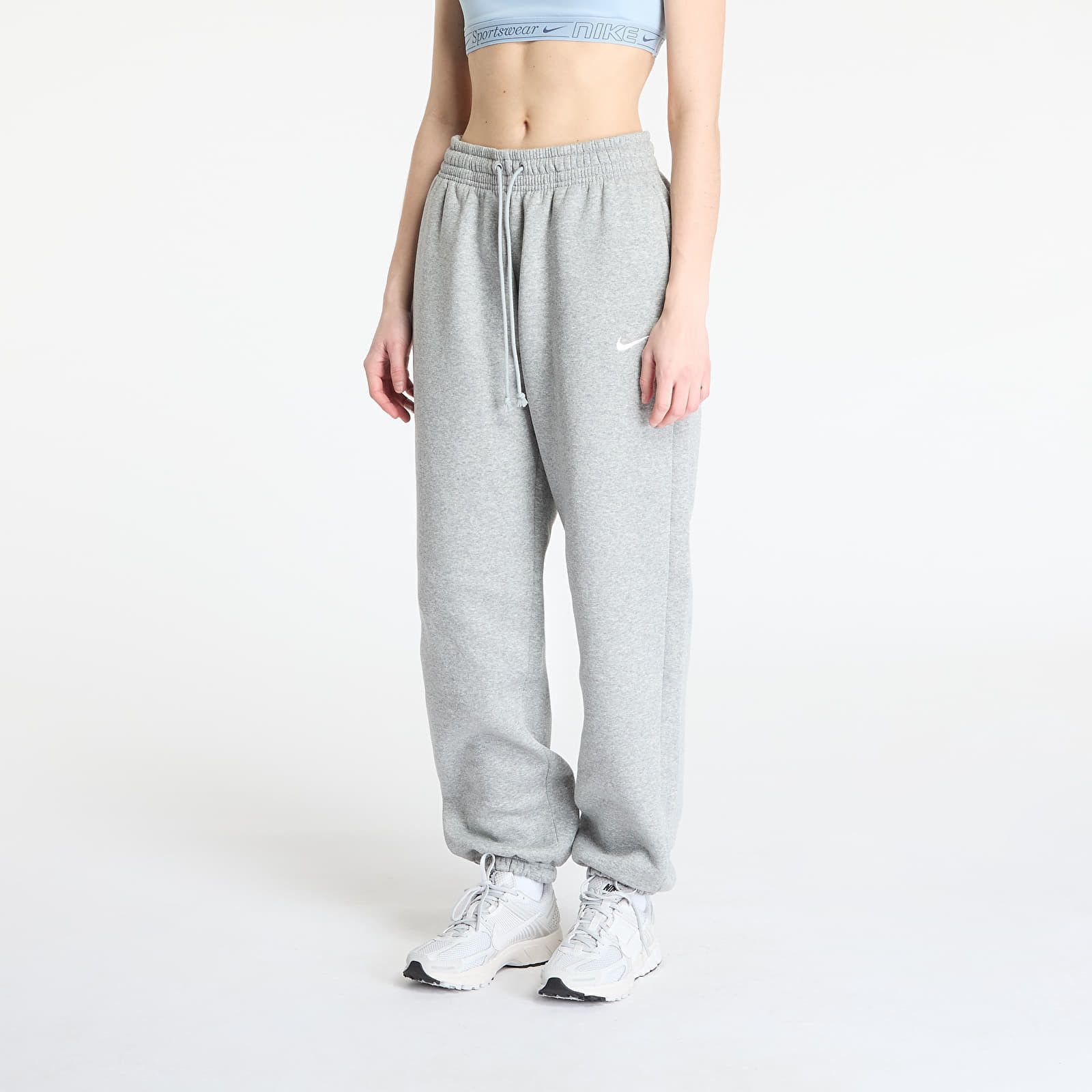 Nike Sportswear Phoenix Fleece Women's High-Waisted Oversized Sweatpants Dark Grey Heather/ Sail XS