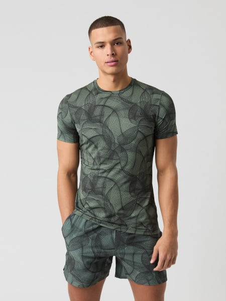 Björn Borg Ace Printed T-shirt Green, L