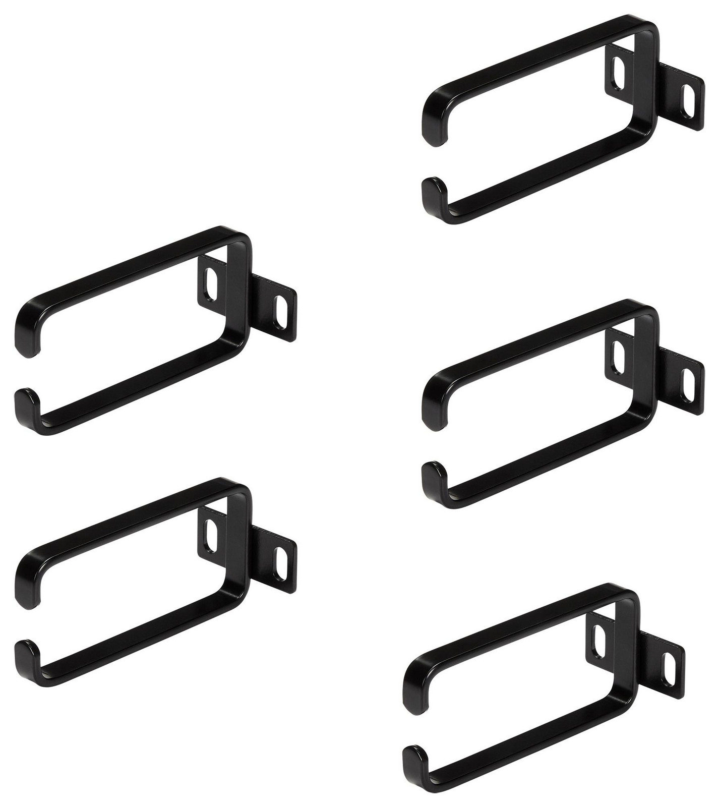 Startech Cmhook1Un5Pk D-Ring, Rack/cabinet, Black, Steel, 1U