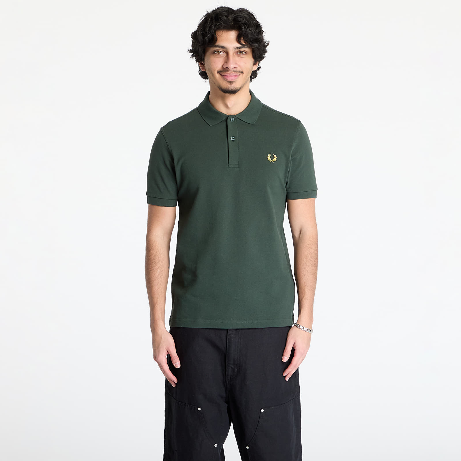 T-shirt FRED PERRY The Shirt Court Green / Honeycomb M