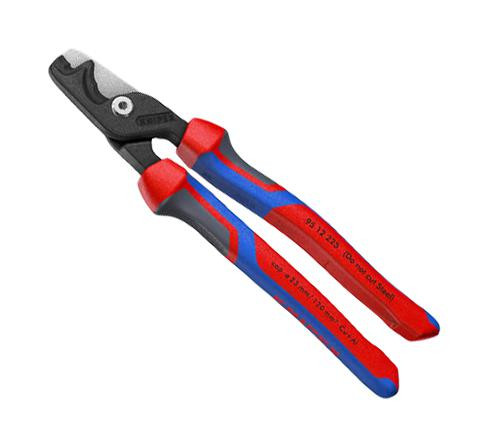 Knipex 95 12 225 Sb Cable Shear, Burnished, 23mm, 225mm Lg
