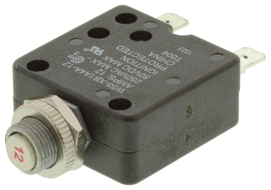 Potter & Brumfield Relays / Te Connectivity W58-Xb1A4A-12 Thermal Ckt Breaker, 1P, 12A/250V, Panel