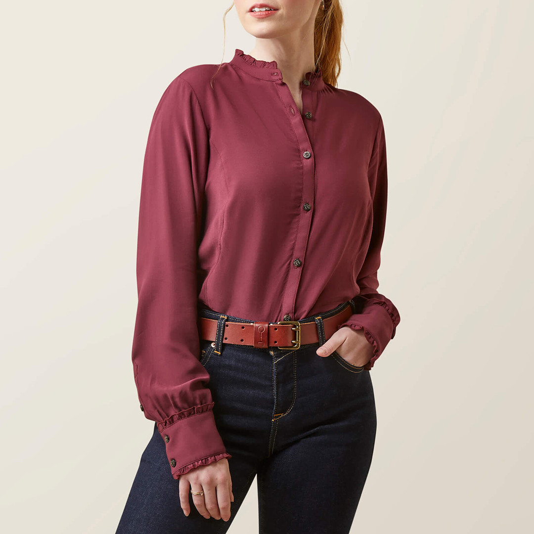 Burgundy Clarion Blouse