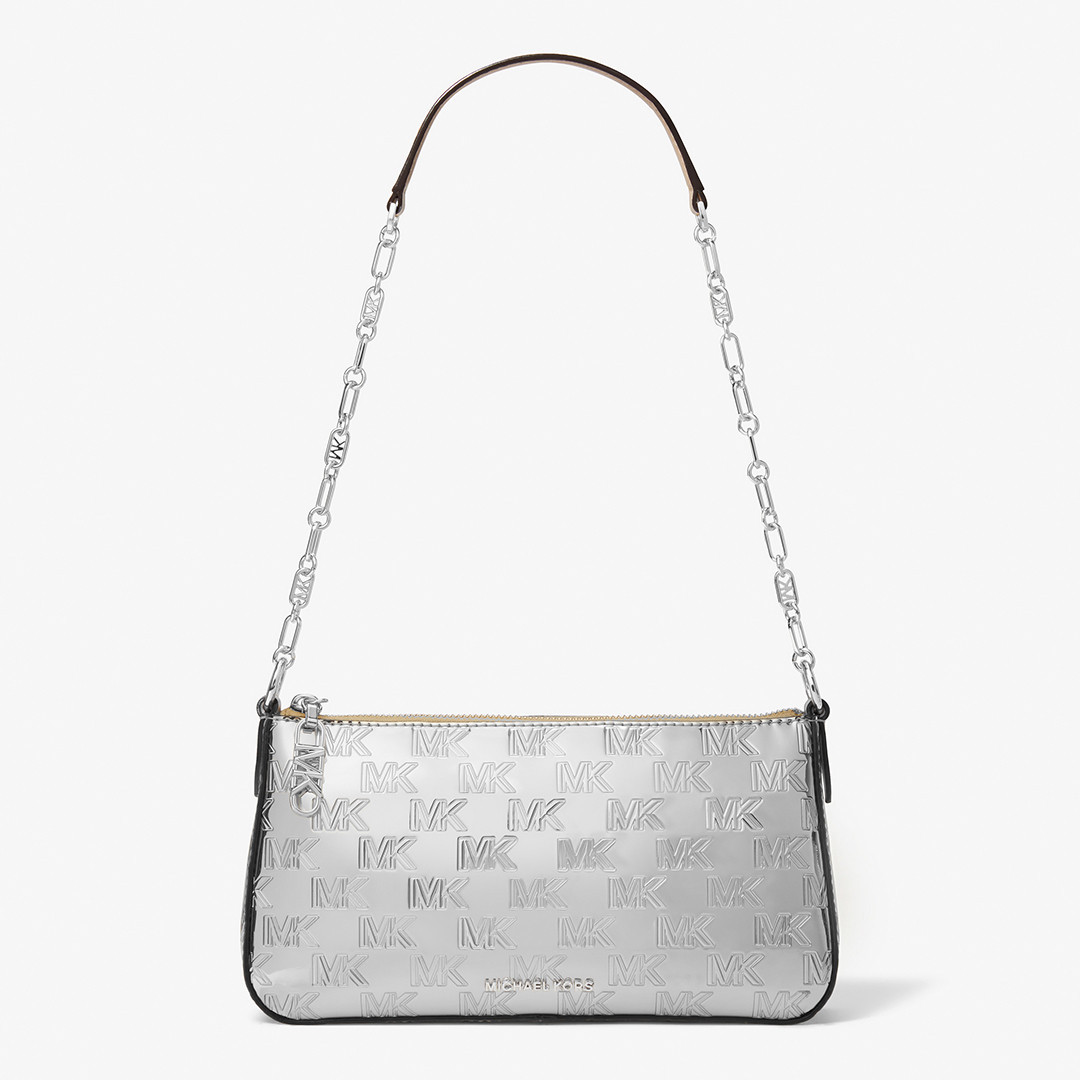 Silver Logo Empire Shoulder Bag