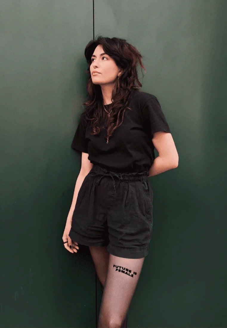 SaintSass - Future Is Female - Tights - black - L - gid://shopify/Metaobject/96316915949