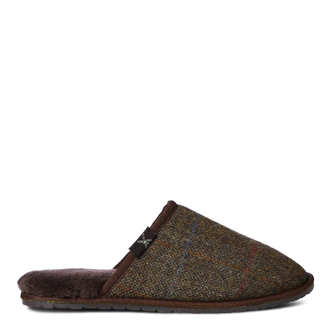 Men's Tweed Sheepskin Mule Slipper